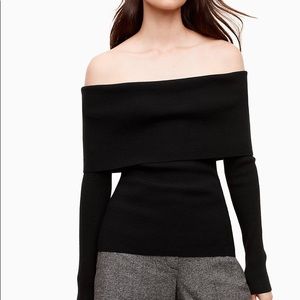 Aritzia off the shoulder black sweater